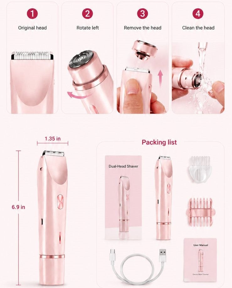 LuneBare™ – 2-in-1 Women’s Body Shaver